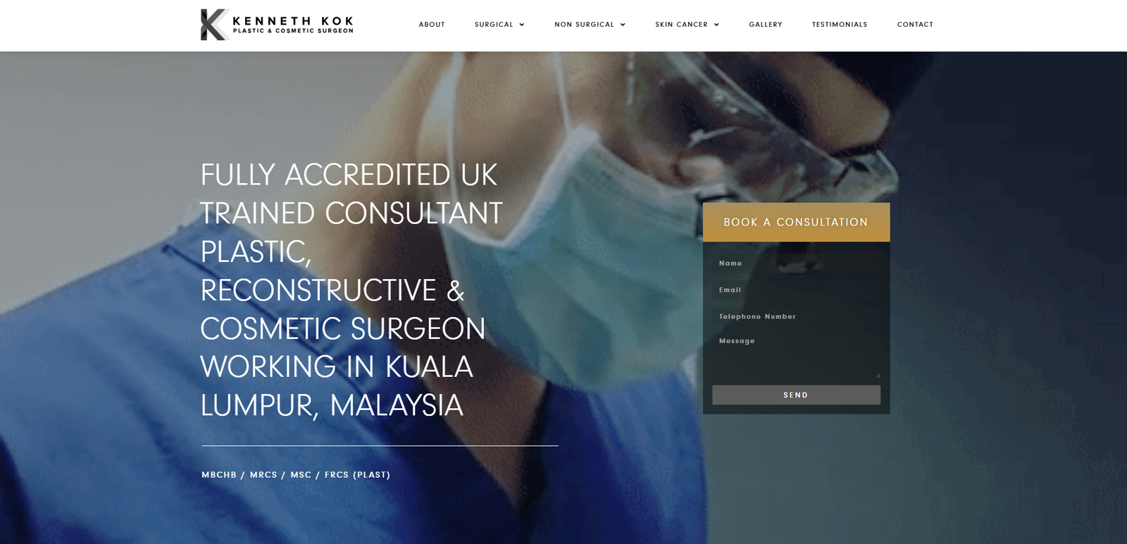 Kenneth Kok Plastic Surgeon Kuala Lumpur